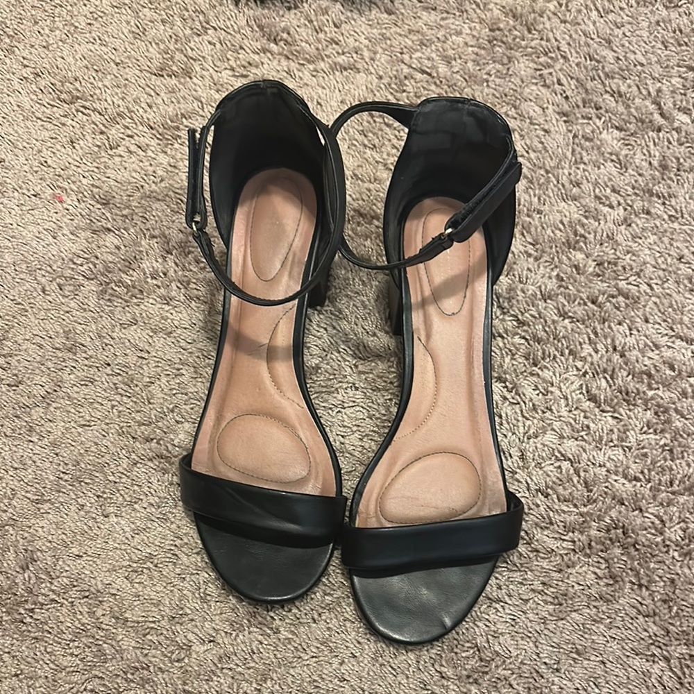 Lane Bryant Black Strappy Heels